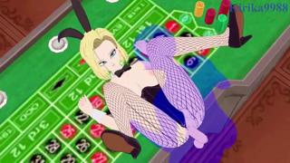Android 18 gets hammered in a Sin City sexcapade with unbridled lust