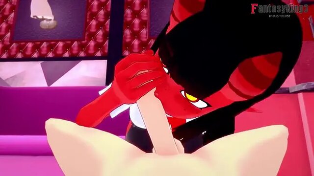 Animated POV of sexy succubus Meru in love hotel