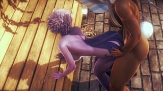 Anime Hentai - Mina Ashido Gets Handjob and Fucked with creampie in Park by Usagiyama Futa Lesbian Scene