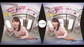 Tram Geek Gets Lucky with a Japanese Teen in VR