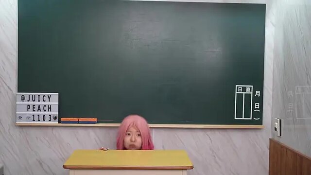 Cute Japanese schoolgirl teaches a sex lesson on Asian spunk