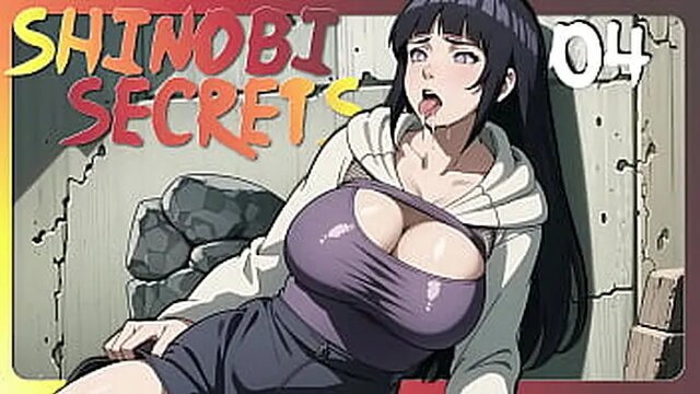 Sexy Hinata shows off her big tits and wet tongue in Naruto roleplay