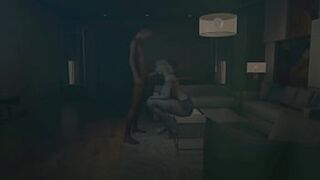 Two Blondes Sharing One Big Cock🍆 on a Dirty Couch