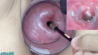 Mature Woman Explores Cervix with Endoscope in Japanese Porn