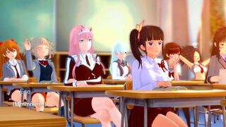 Hot University Debut with Attractive Waifus - Asian Cartoon XXX Fantasy - Scene 5