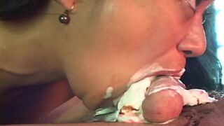 Tiny Asian Mom Turns Into Live Sushi For Pleasure