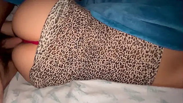 Lewd youngster in a crimson thong