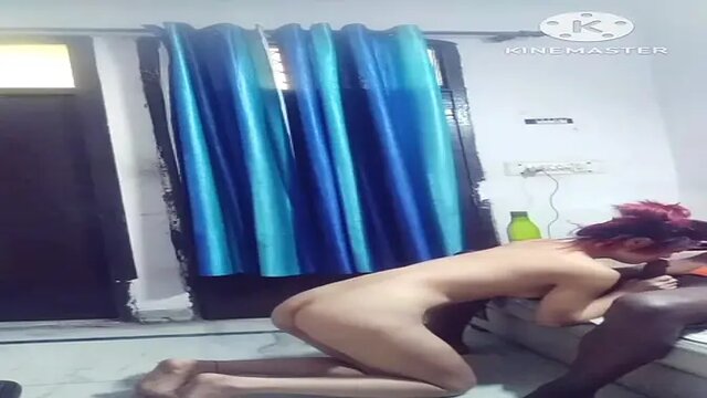 Asian Japanese girl takes large black cock all day