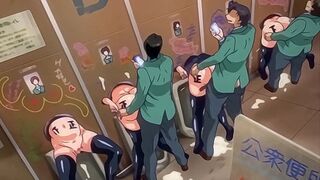 College Bathhouse Blowjob Frenzy [Subtitled]