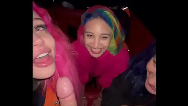 Women catch man on boat and pleasure him together