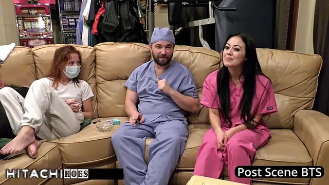 Asian nurse Blaire Celeste gets a real orgasm with magic wand