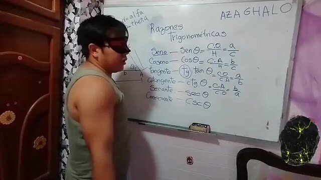 Asian teacher and student get wild in bedroom math class