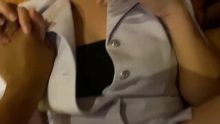 Fucked with a friend and came while wearing a nurse's uniform. So thrilling —  moaned loudly.