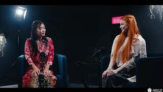 Lesbian Redhead Freezes Time And Makes Asian Babe Her Sex Slave - Lezdom Hardcore Sex