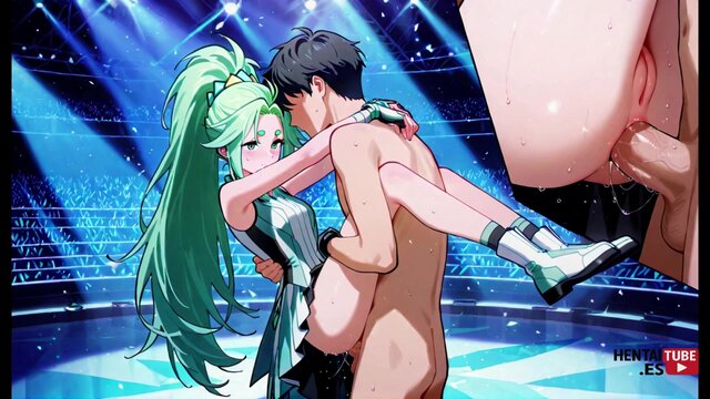 Lucky Cyan gets railed in a Japanese anime manga scene