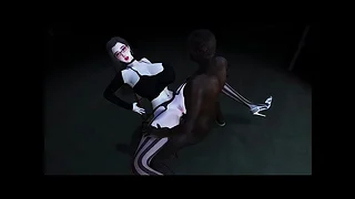 Teen Asian beauty gets BBC in 3D animated doggystyle
