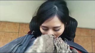 Blond bombshell sucks cock🍆 raw on balcony balcony sex XXX